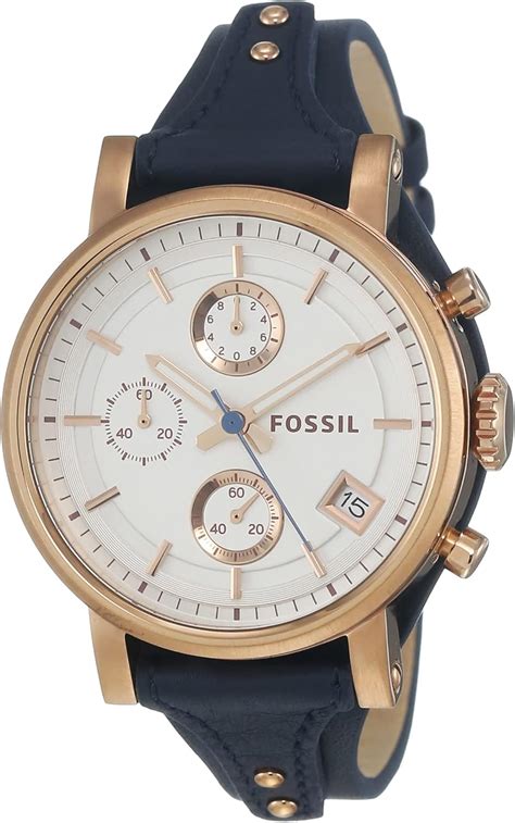 fossil women's es3838 original boyfriend chronograph leather watch